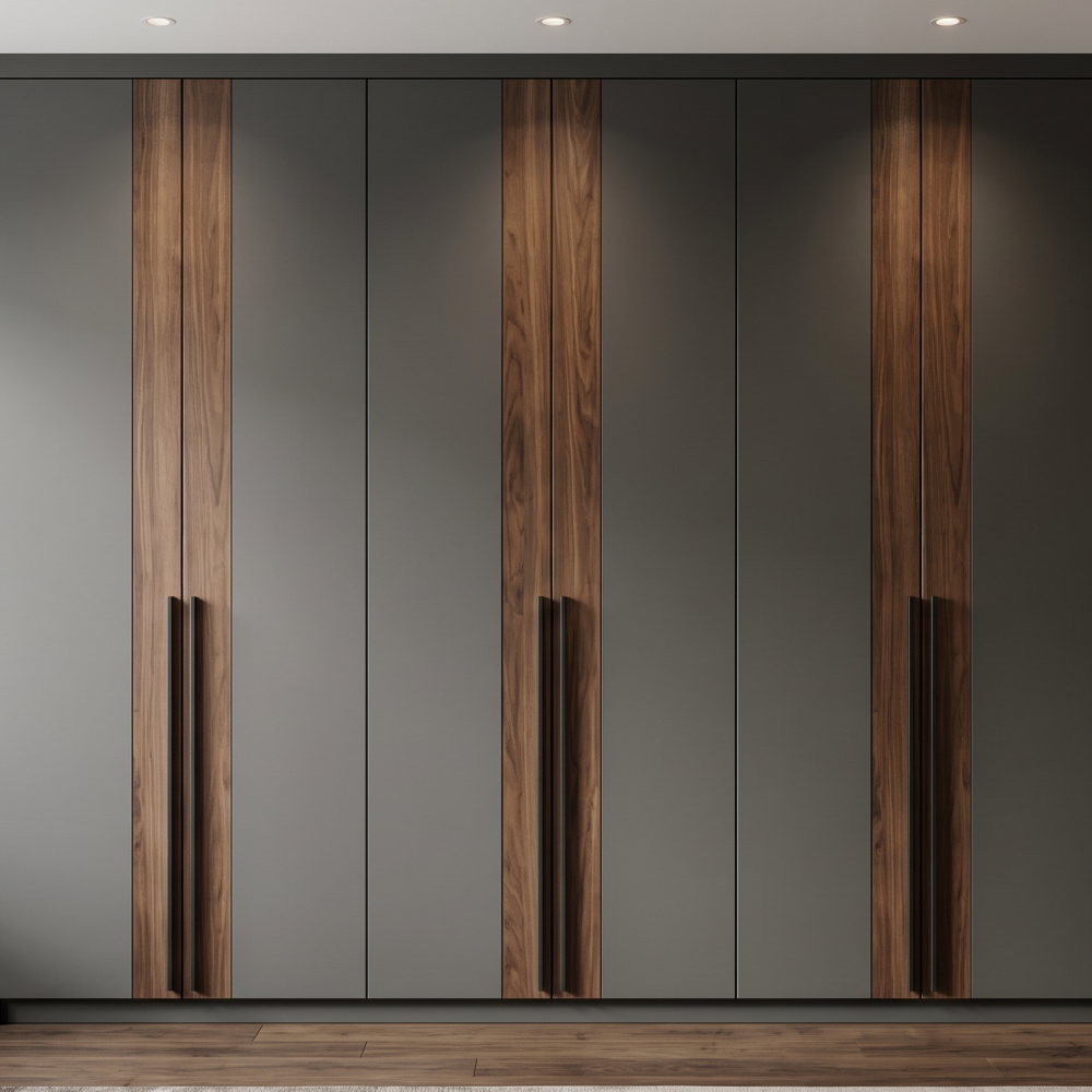 Распашной шкаф «Графит Вуд 2.4»