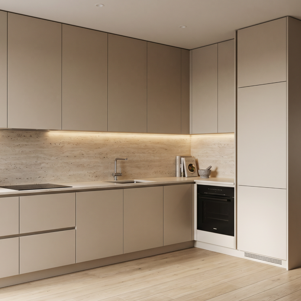 Угловая кухня «Травертин Корнер 4.0»