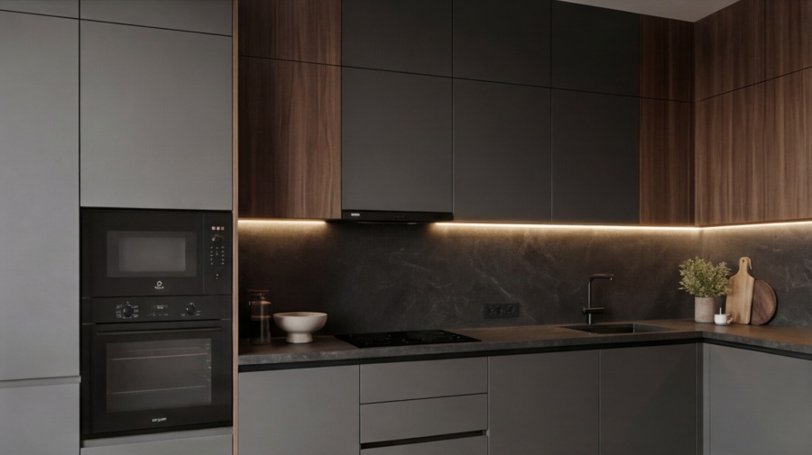 Угловая кухня «Графит Корнер 3.4»