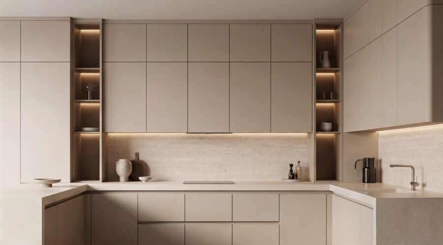 Прямая кухня «Сканди Уайт 2.4»