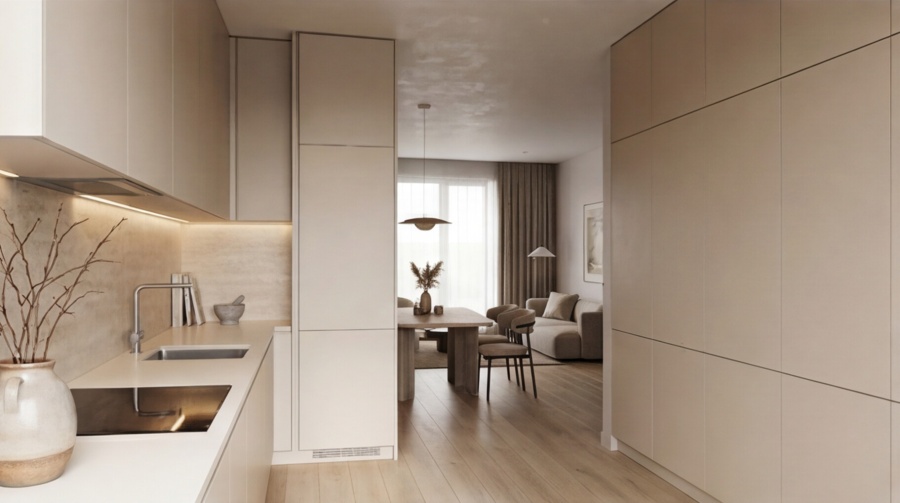 Угловая кухня «Травертин Корнер 4.0»