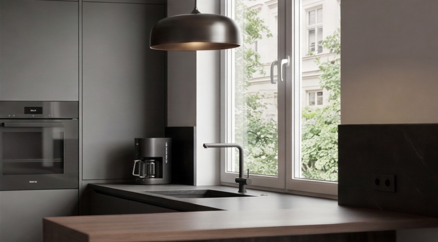 П-образная кухня «Графит U 3.6»